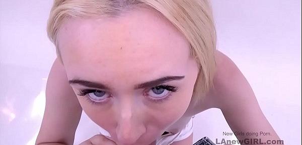  New teen 19 gets ass filled with cum at photoshoot casting
